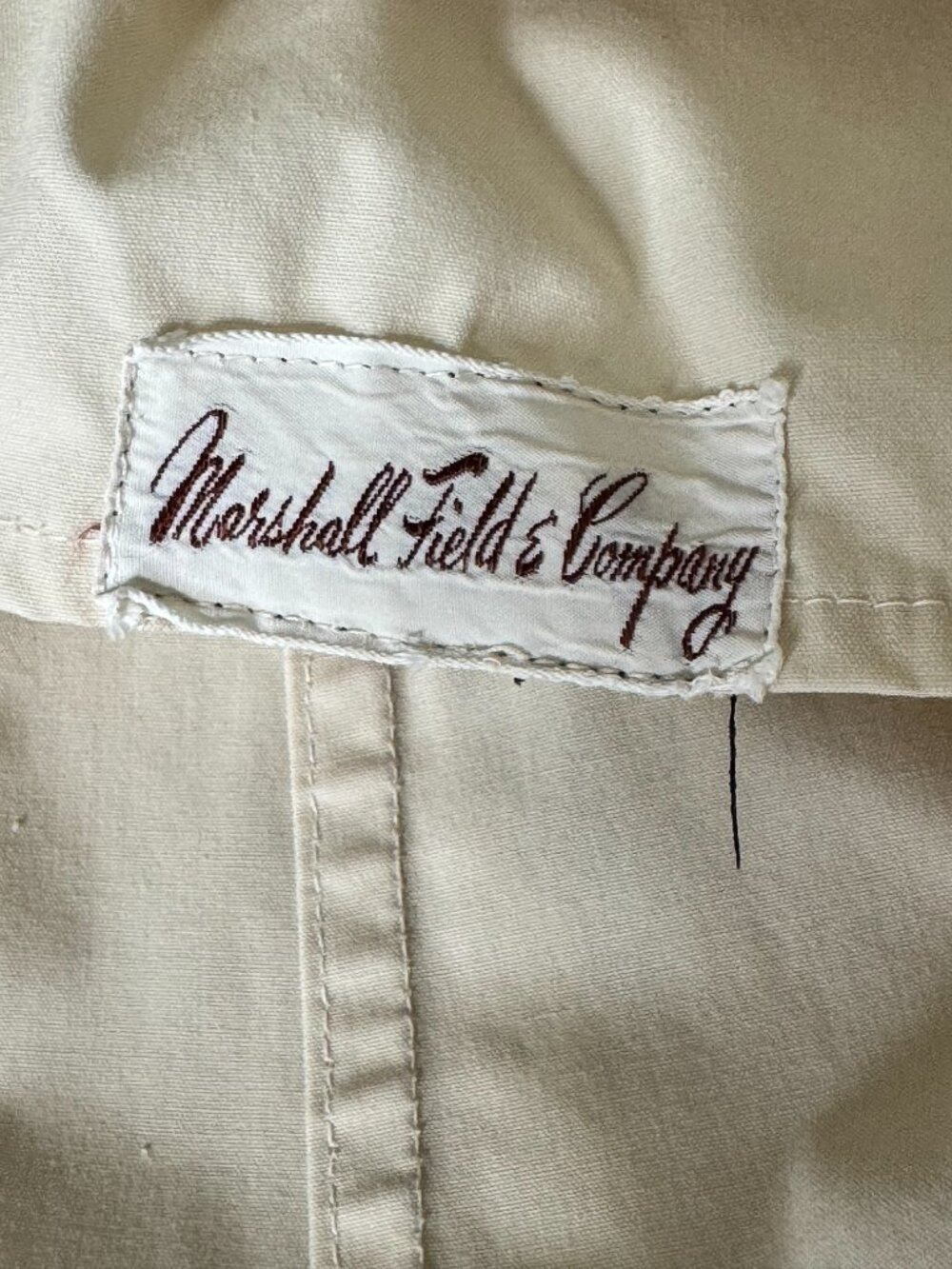 Vintage 60s 70s London Fog Maincoats Rain Coat 14 Petite Ivory Trench - Picture 12 of 14